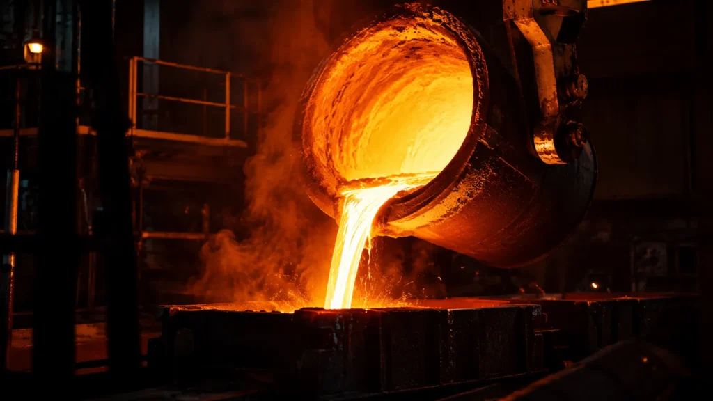 fundicao industrial metal incandescente onix minerals