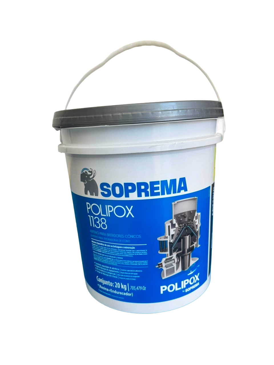 Resina epóxi para britadores e equipamentos de mineração.